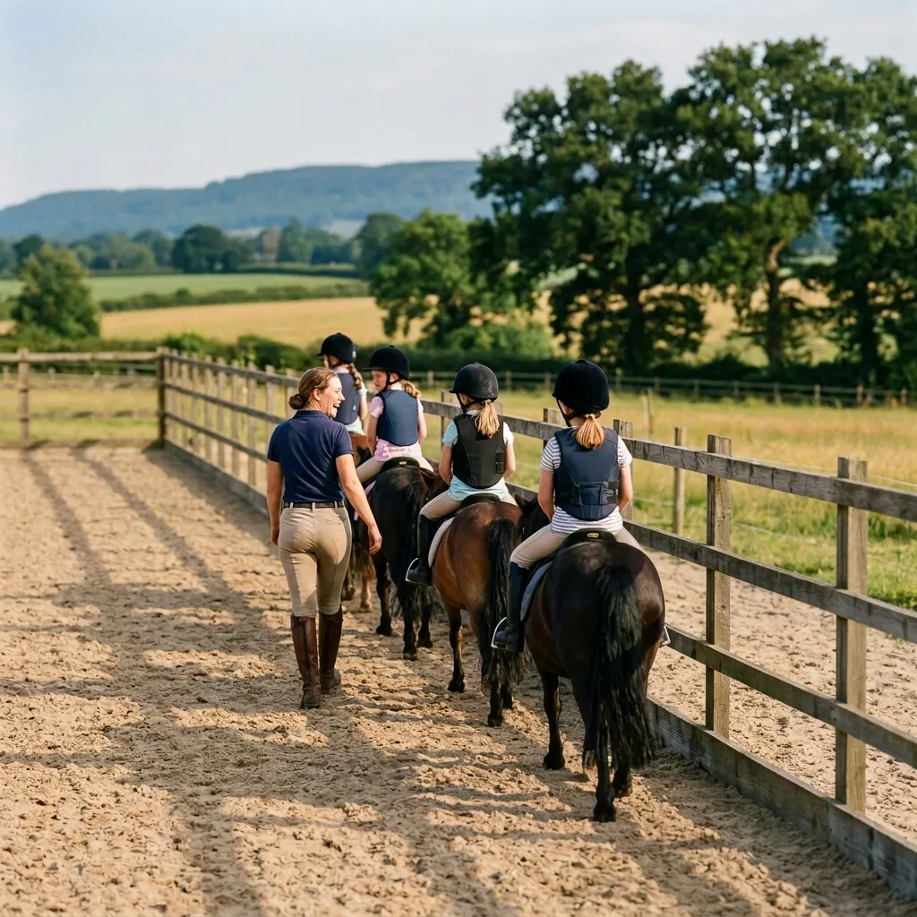 Cours de poney à Lentigny, Loire